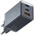 Mcdodo CH-1544 GaN wall charger, 2x USB-C, 1x USB, 67W + USB-C to Lightning cable (black)